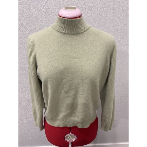 Charter Club Sweaters - Turtleneck Sweater Long Sleeve Knit Top Sage Green Classic Style